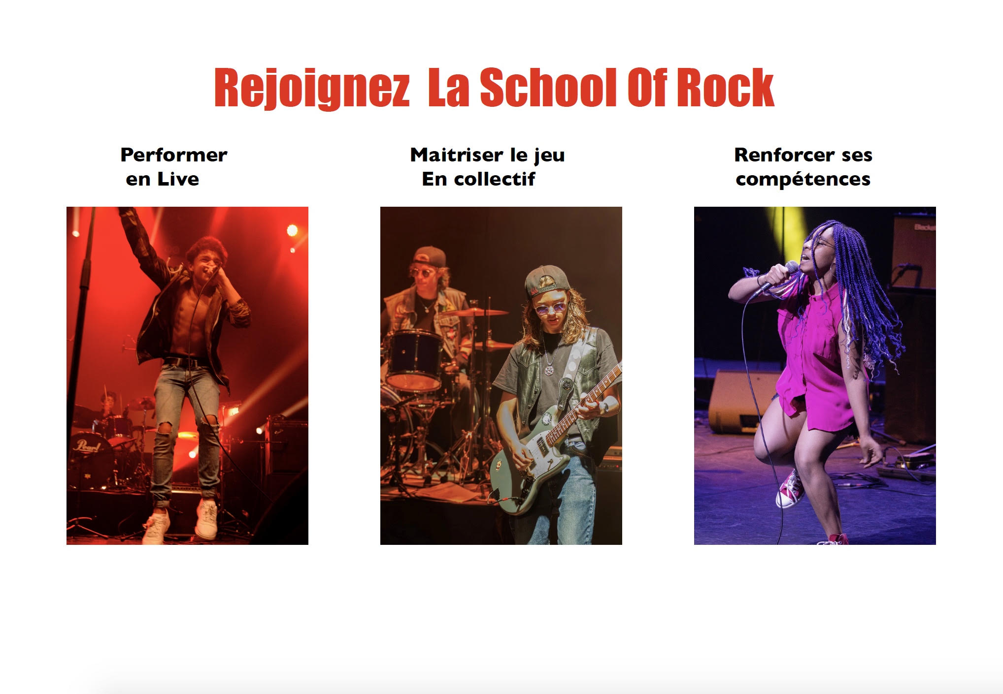 Rejoignez La School of Rock